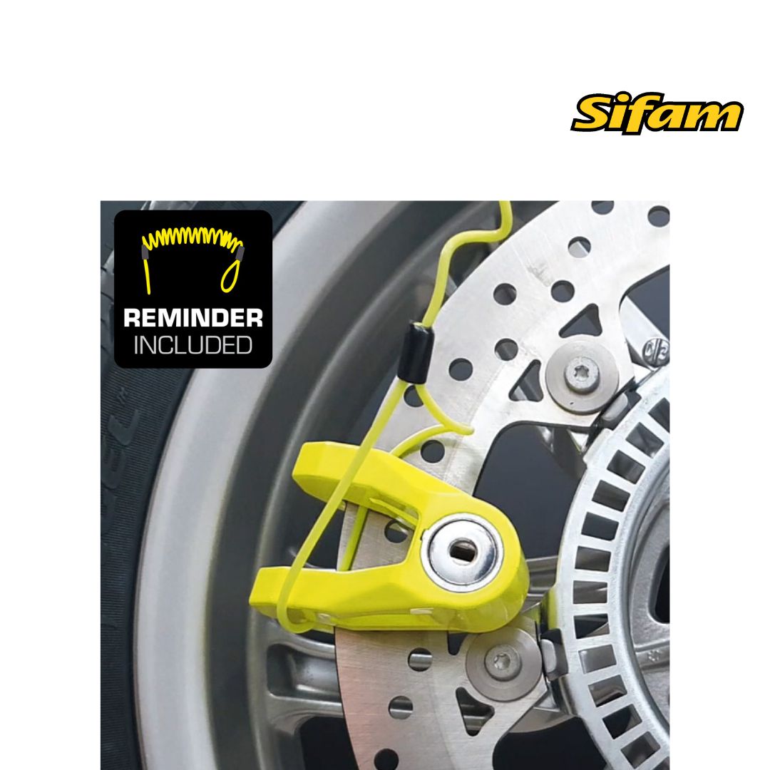 Urban - Blocca Disco 10 mm - Giallo + custodia